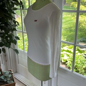 LEVI’S White Fitted Long Sleeve Top